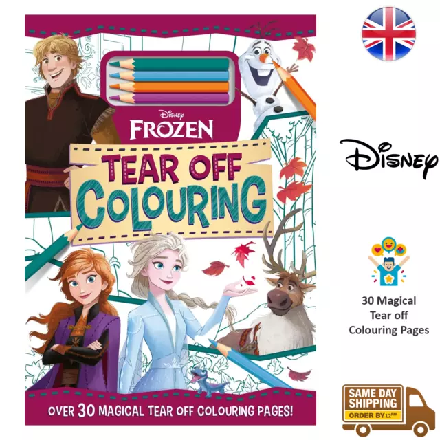 Disney Frozen Tear Off Colouring Book Favourite Characters For Kids Boys Girls