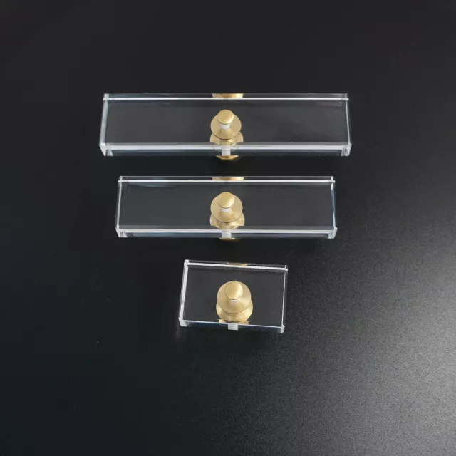 MFYS Gold Clear Acrylic Dresser Knob Drawer Knobs Drawer Pulls Cabinet Knobs