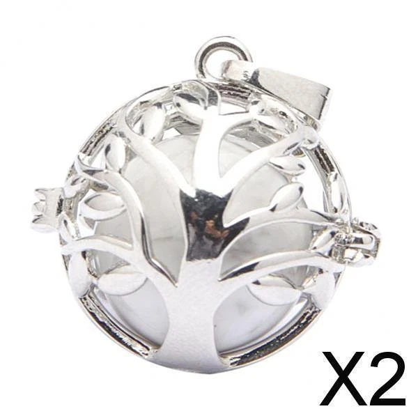 2X  Perles en cuivre Cage Médaillon Pendentif pour Collier Bracelet