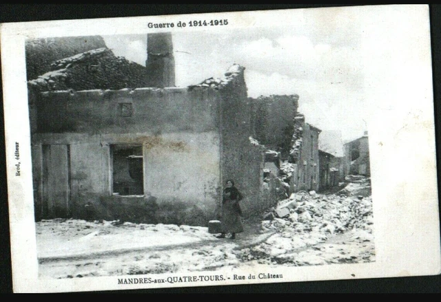 MANDRES-aux-QUATRE-TOURS (54) VILLAS animées en 1915