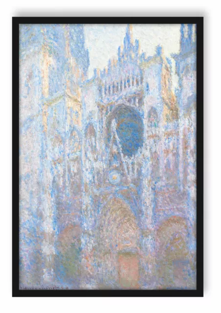 Claude Monet - Das Tor Der Kathedrale Von Rouen Im Mo, Poster gerahmt