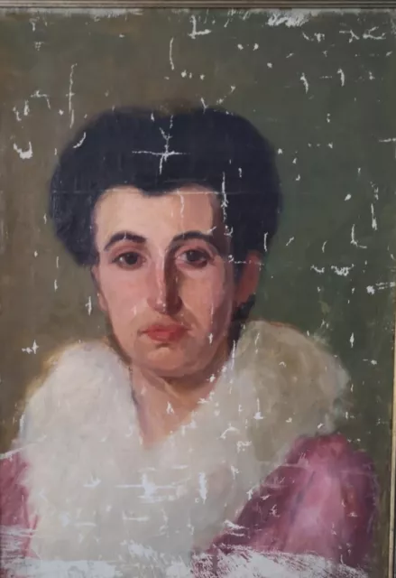 Ritratto, Olio Su Tela Scuola Europea XX Secolo Ritratto, Olio Su Tela Scuola Europea XX Secolo