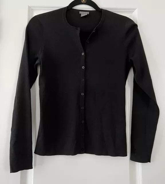 Ann Taylor Women's Black Button Up Sweater/Cardigan Size XS