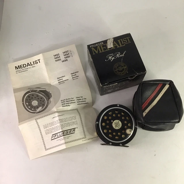 VINTAGE PFLUEGER MEDALIST 1495 CJ FLY Fishing Reel Box Case