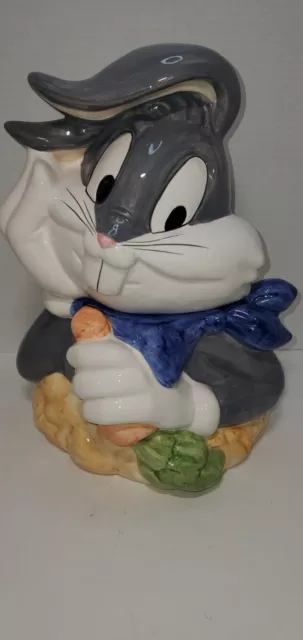 Bugs Bunny Cookie Jar Ceramic 1993 Bugs Bunny Holding Carrot Vintage Cookie Jar