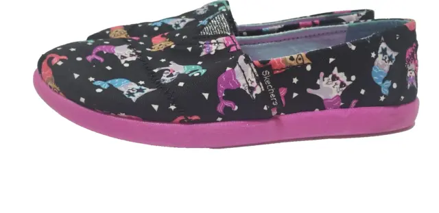 Skechers Girl's Shoe Size 13 New Lil Bobs Dogs and Cats Memory Foam Gel Infused