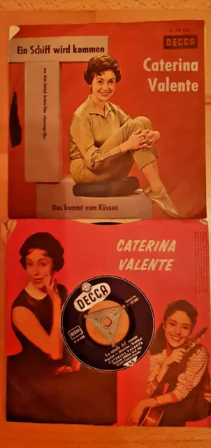 Catarina Valente, Schlager 1960er, Ein Schiff wird kommen u.a., 2 Singles, Vinyl