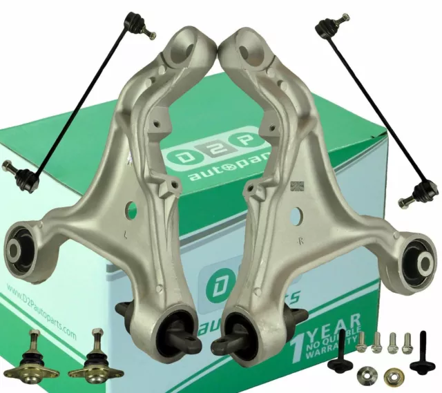 Front Lower Suspension Wishbone Track Control Arms Kit For Volvo S60 V70 Mk2