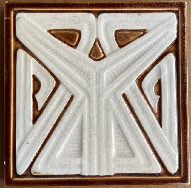 Germany - Villeroy & Boch - Antique Art Nouveau Majolica Tile C1900