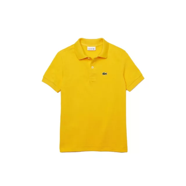 Lacoste Kids Regular Fit Petit Pique Polo in Yellow, Different Sizes, PJ2909-ZAP