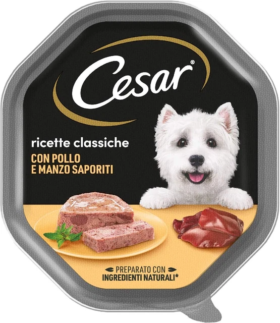 Ricette Classiche Cibo per Cane, Con Pollo E Manzo Saporiti, 150 G, 14 Vaschette