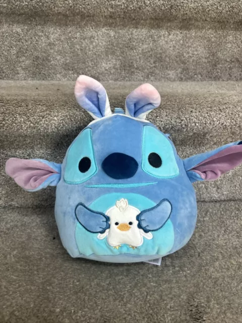 Squishmallow Kellytoy Plush Disney Stitch with Bunny Ears 8" Easter 2024 NWT