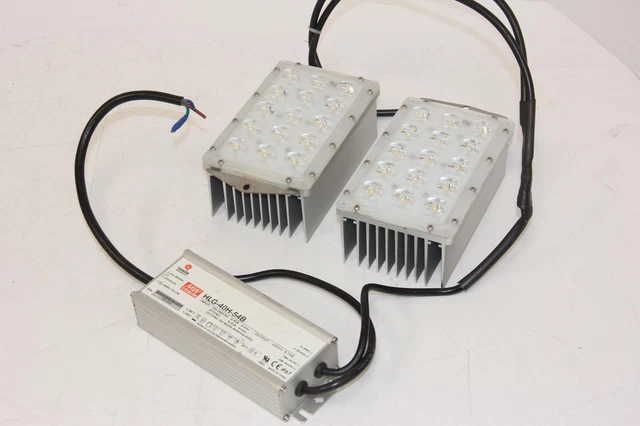MEAN WELL HLG-40H-54B LED Driver with Dual 15 LED Arrays