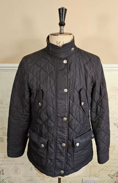 Lauren Ralph Lauren Quilted Jacket Women's Large ~ Black Barn Chore Utility