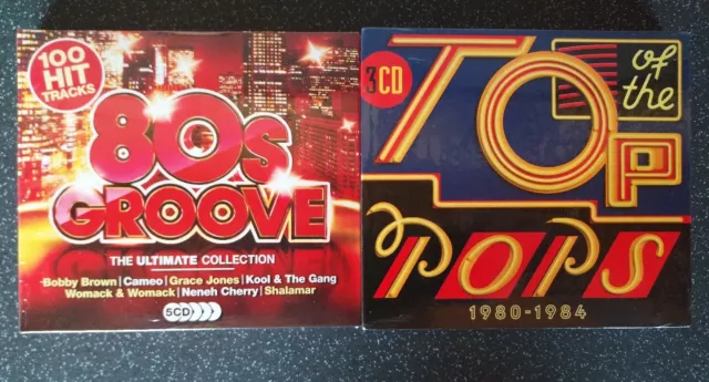 Various Artists : 80s Groove CD Box Set 5 discs (2017) & Top of the Pops 1980-19