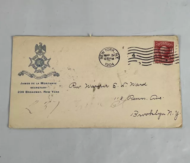 Broadway New York 1904 Sons Of The American Revolution James De La Montanye 1904