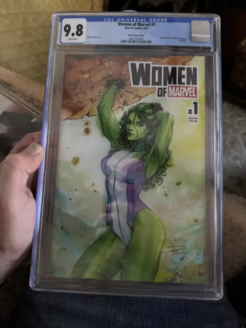 Women of Marvel #1 (2021) Marvel CGC 9.8 White Rich Variant Cover She-Hulk