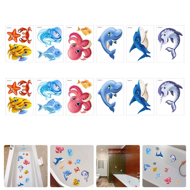 12 fogli adesivi vasca da bagno vasche da bagno in PVC adesivo vasca da bagno adesivi antiscivolo