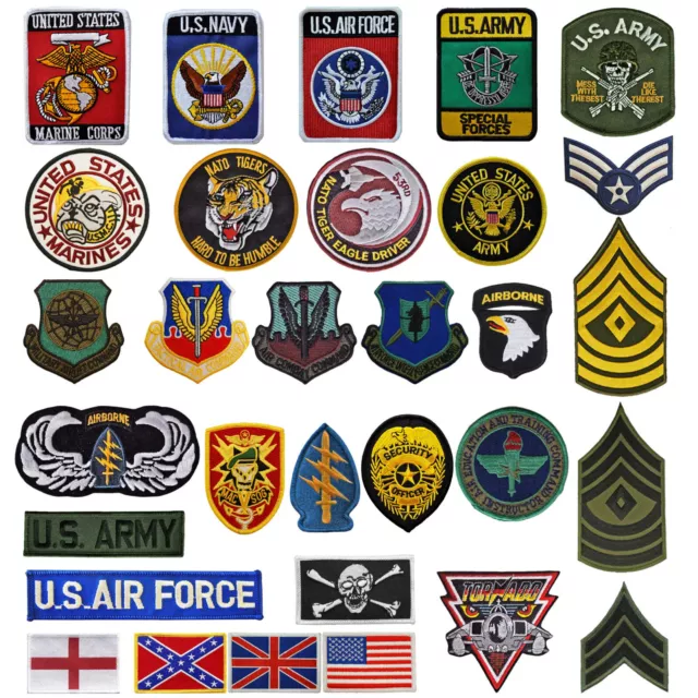Army Patches Military Sew On Airborne Eagle Nato Tiger US Forces Uniform Badges