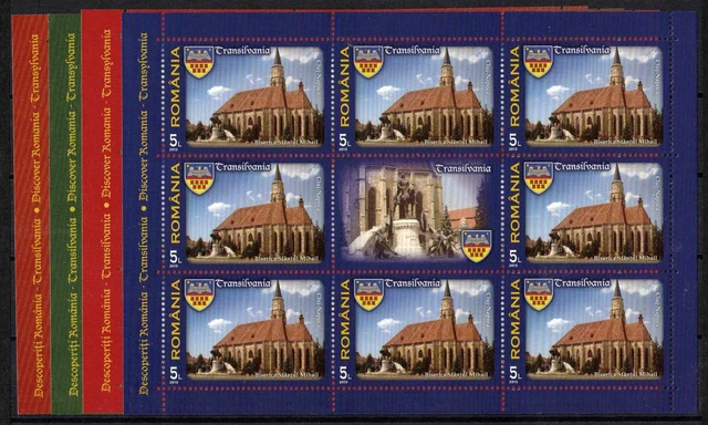 2013 Rumänien, Klb. Serie Siebenbürgen, postfrisch/MNH, MiNr. 6685/88, ME 90,-