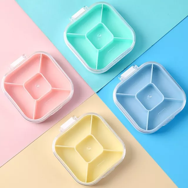 Square Pill Box 5 Lattices Pill Box Mini Tablet Pill Case  Outdoor