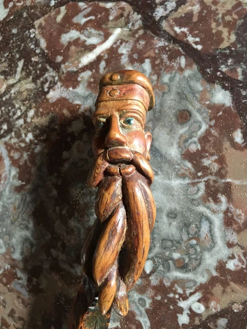 Ancien leurre de pêche à la truite arc-en-ciel en bois - Art populaire