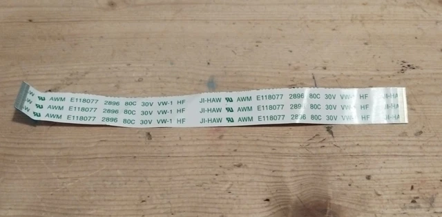 Nappe 12 Pins JI-HAW AWM E118077 - Câble Plat Blanc 115mm X 6.5mm, Universel