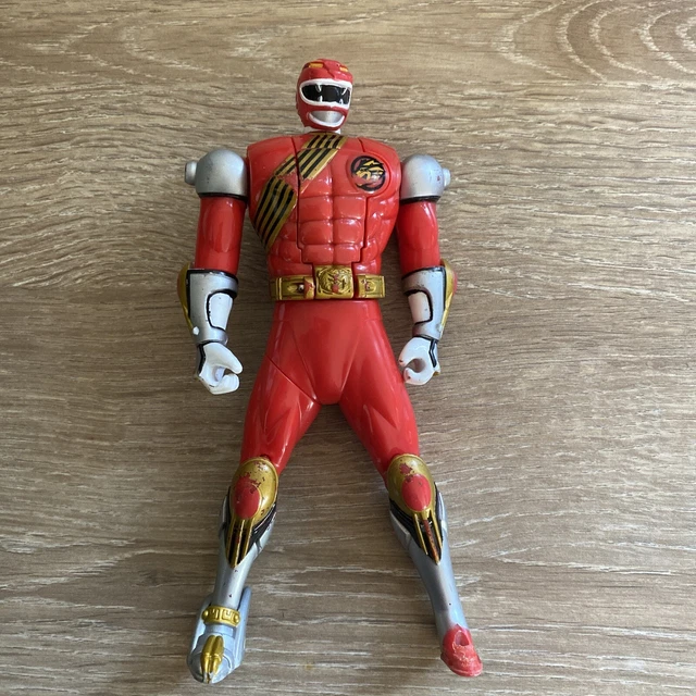FIGURINE ARTICULÉE BANDAI Power Rangers Wild Force Spinning Red Ranger ...