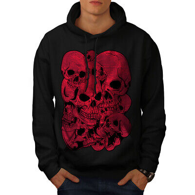 Wellcoda Goth Metal Death Skull Mens Hoodie, Indian Casual Hooded Sweatshirt
