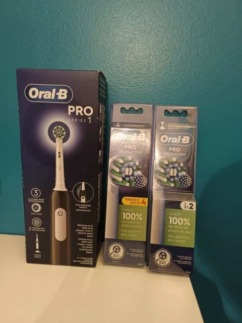 Brosse À Dent Oral B Pro Séries 1 3D Technologie Neuve + 6 Brossettes