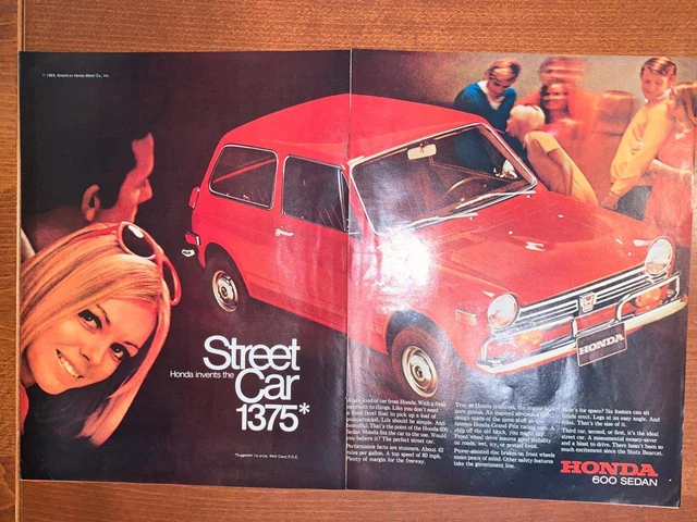Magazine Ad*- 1969 - Honda 600 Sedan - (two-pages)