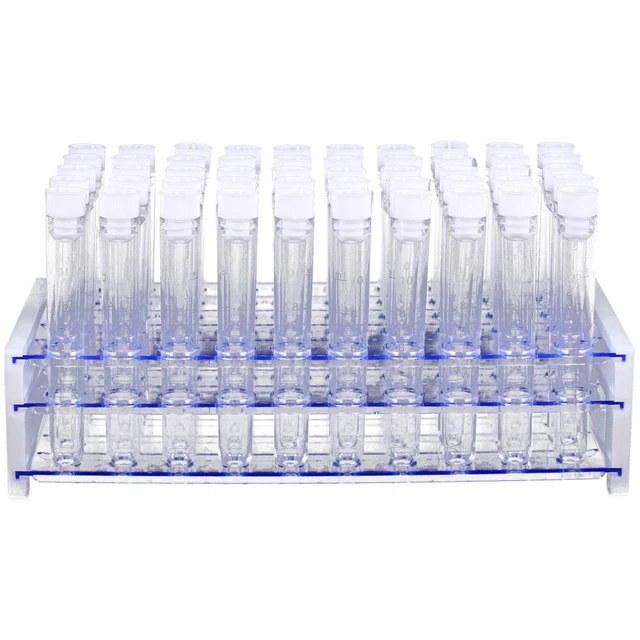 TEST TUBE RACK Holder Clear Centrifuge Tubes Test Tubes Stand £14.35 ...