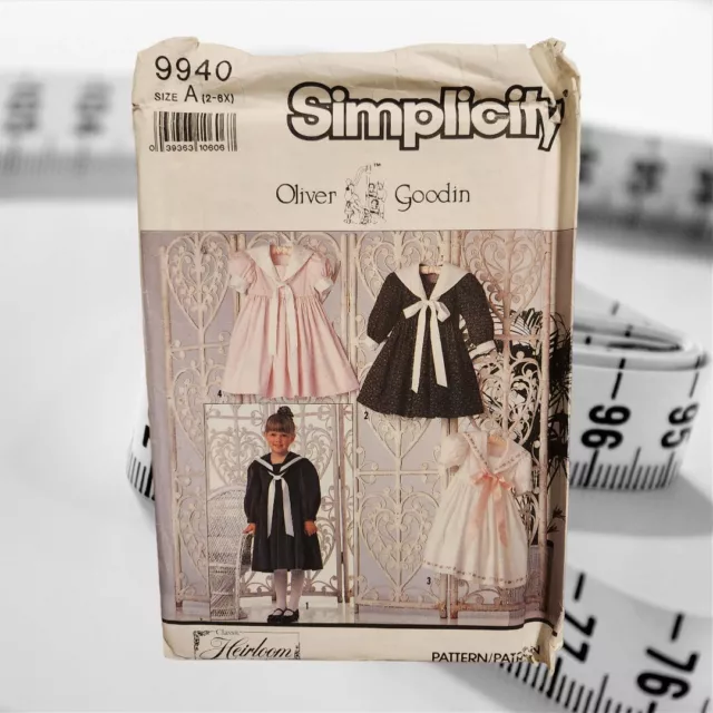 Simplicity Pattern 3943 Toddler and Girls Special Occasion Dresses and  Bolero Sizes 3 through 6