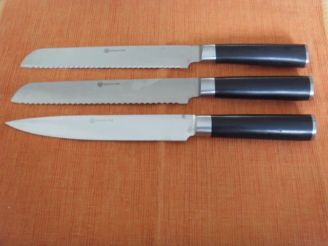 3 Schulte-Ufer Chefmesser Sägemesser , Unbenutzt, 2 x Sägemesser, 1 x Chefmesser