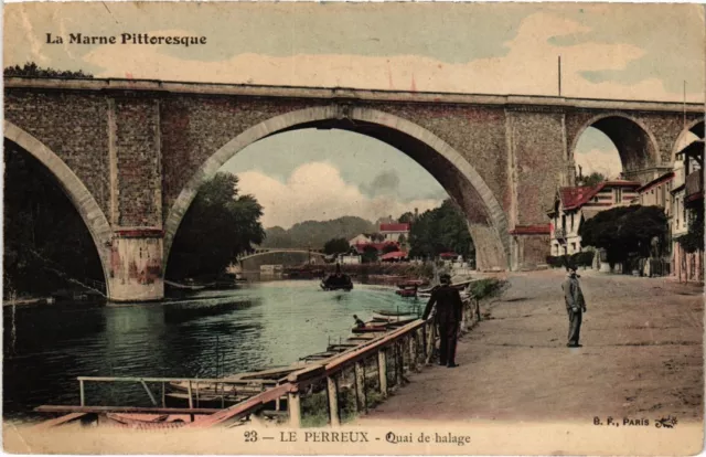 CPA Le Perreux Quai de halage (1348513)