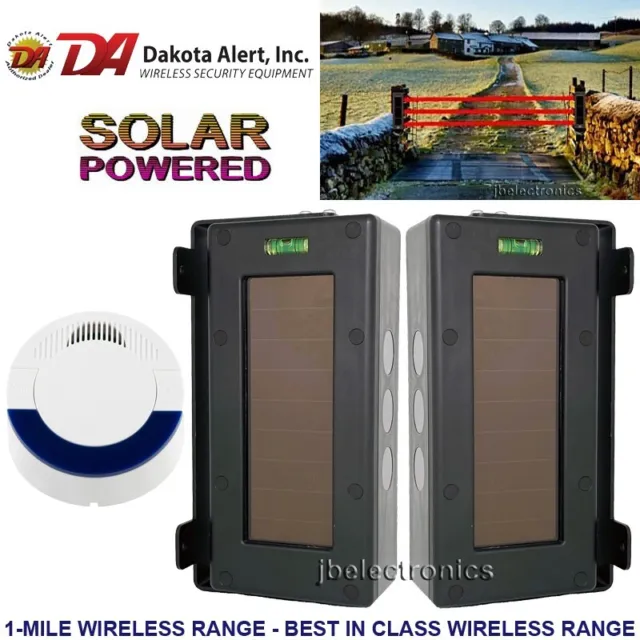 Dakota Alert Sba-4000 Break Beam Driveway Alarm + 1 Set Solar Wireless Sensors