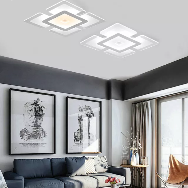 Acrylic LED Ceiling Light Home Lamp Modern Elegant Living Room Bedroom Square
