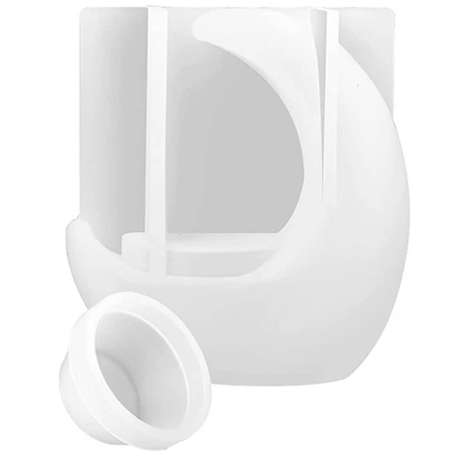1 Set Kristall Epoxy Mond Förmigen Silikon Kerze Tasse Leuchter DIY Kerze Halter