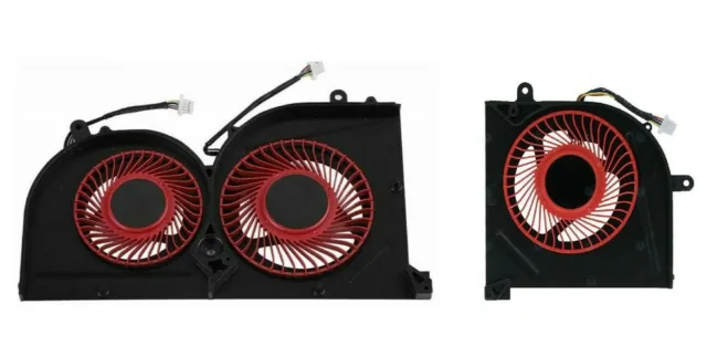 New CPU+GPU Cooling Fans for MSI GS62 GS62VR MS-17B2 MS-17K3 Stealth Pro 4 Pin #
