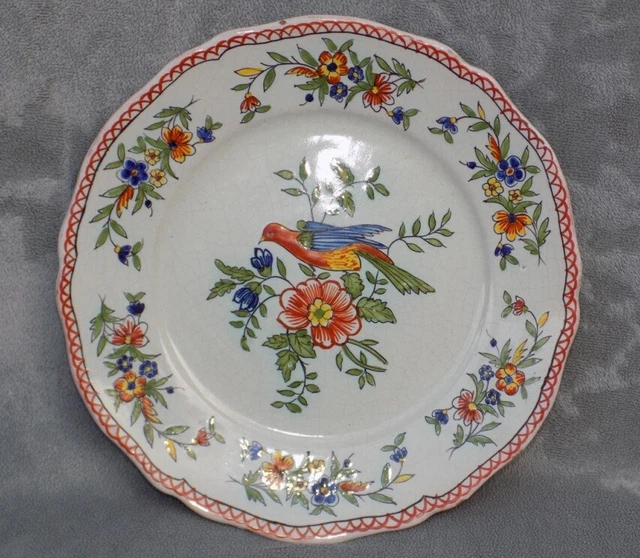 Assiette décorative faïence Longwy | Puces et encore