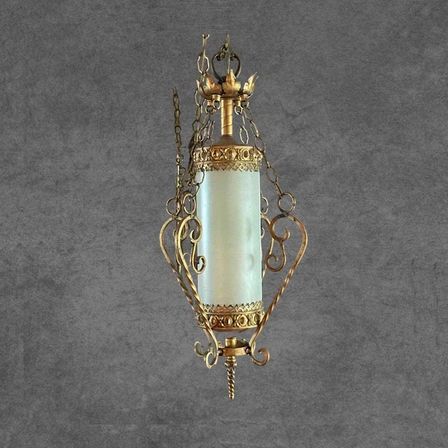 MCM, Hanging Swag Lamp, Hollywood Regency,Hanging Light, Pendant, 16 Inch, 1960