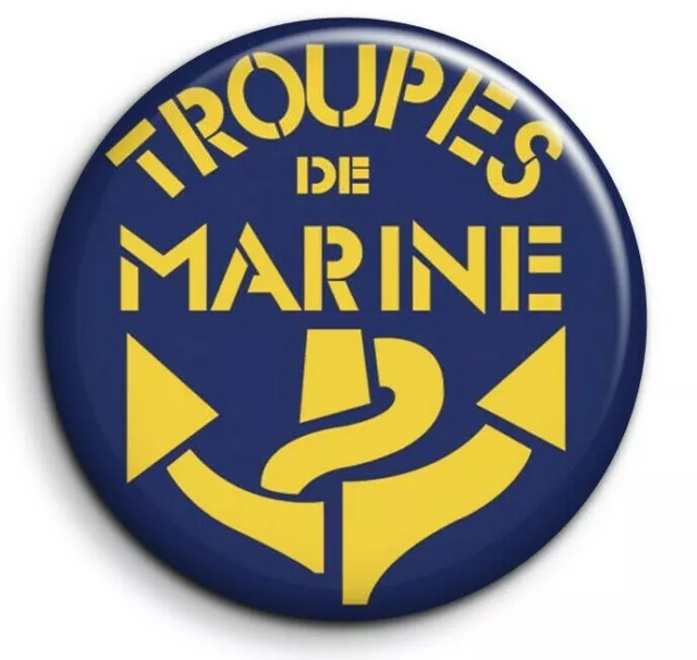 Troupes de marine France Armée Terre Coloniale Badge Epingle 38mm Button Pin