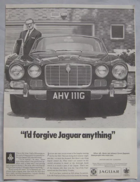 1969 Jaguar XJ6 Original advert No.1