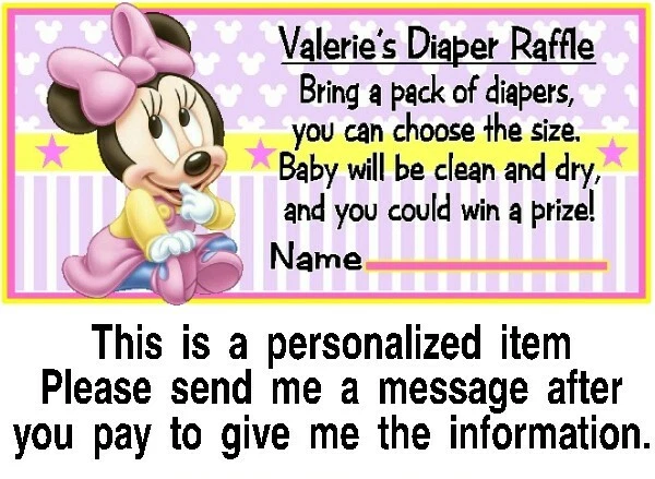 20 BABY MINNIE Mouse Baby Shower Diaper Raffle Tickets Game Cards Pink 20-baby-minnie-mouse-baby-shower-diaper-raffle-tickets-game-cards-pink