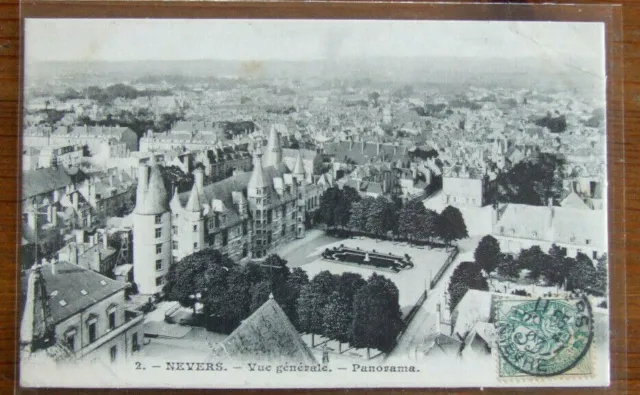 Cpa Nevers 58 Vue Generale Panorama 1907
