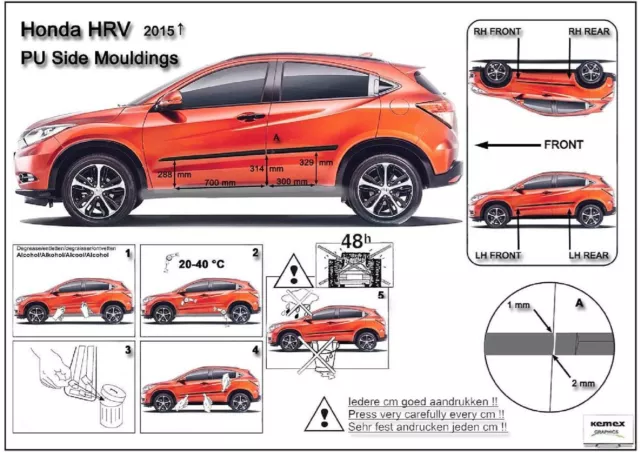 Moldura Borde Puerta Door Molding Protector Trim for Honda HR-V 2015- HRV 3