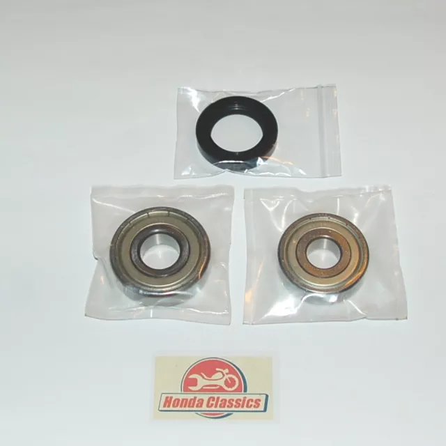 Honda CB350F CB400F 400/4 SOHC Four Rear Wheel Bearings Oil Seal Set Kit. KIT003