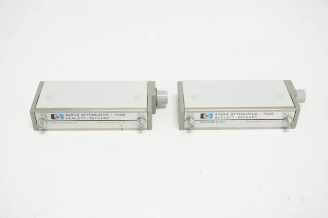 LOT OF 2 - HP Keysight Agilent 8495G Attenuator / 70dB Freq Range DC-4 GHz