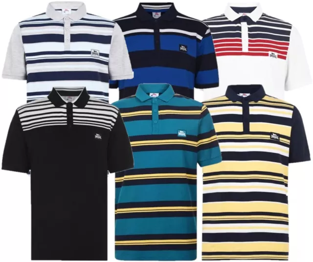 ✅👕 LONSDALE YARN DYE Herren Polo Shirt Sport Freizeit Sommer Hemd TShirt