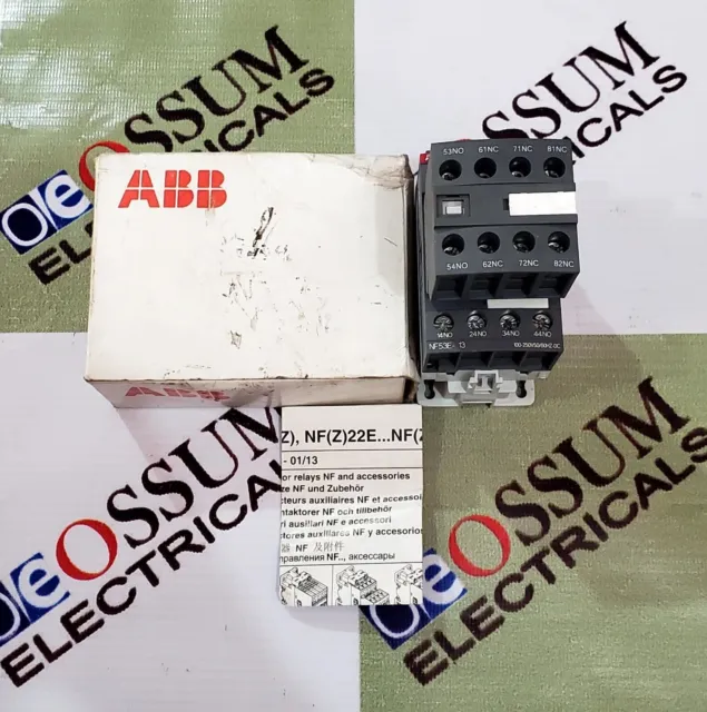Abb Nf53E Auxiliry Contactor Coil Voltage 100-250Vac Free Fast Shipping